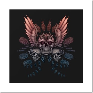 Skulls and Wings Posters and Art